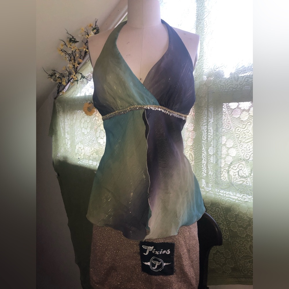 Three pink hearts/Trixxi forest fairy/hippie/elf/nymph/pixie camisole.